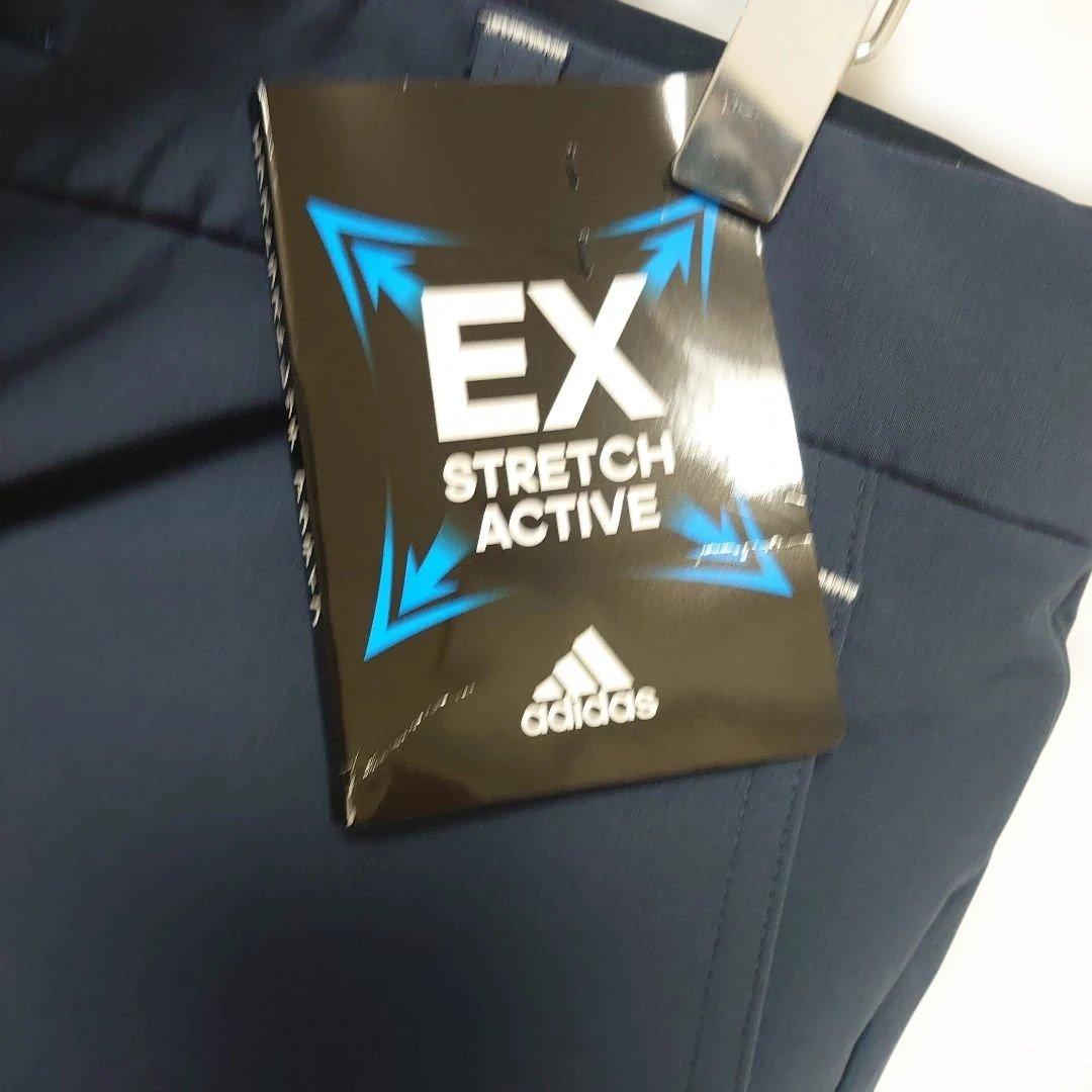 【新品未使用】adidas ストレッチ　9分丈　ネイビー パンツ　size85