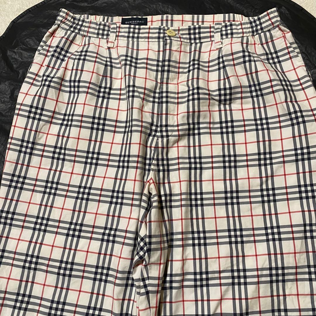 【美品✨】バーバリーゴルフ 7分丈 ノバチェックパンツ 大きいサイズ 3L相当