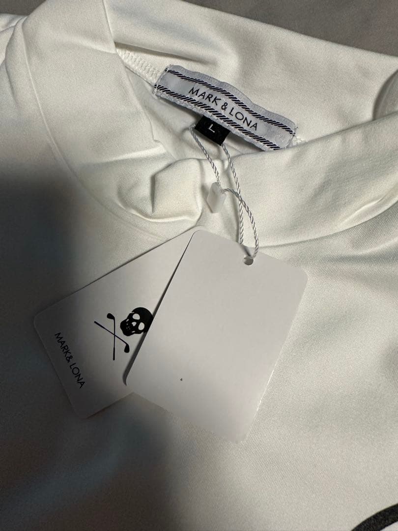 MARK & LONA スカルデザイン長袖モックネックシャツ L 新品未使用品