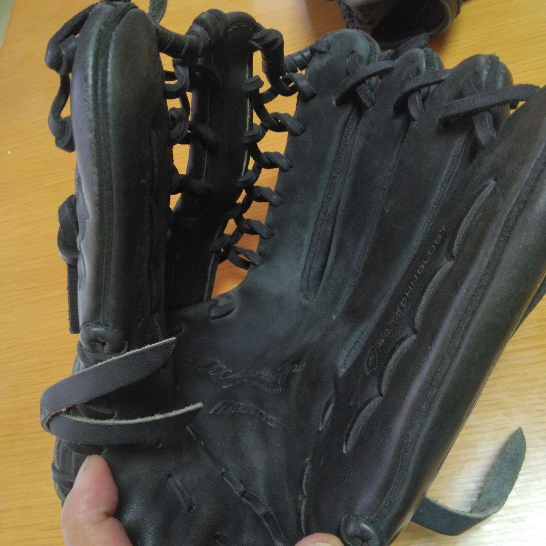 Mizuno 軟式グローブ 黒(大人,子供セット）