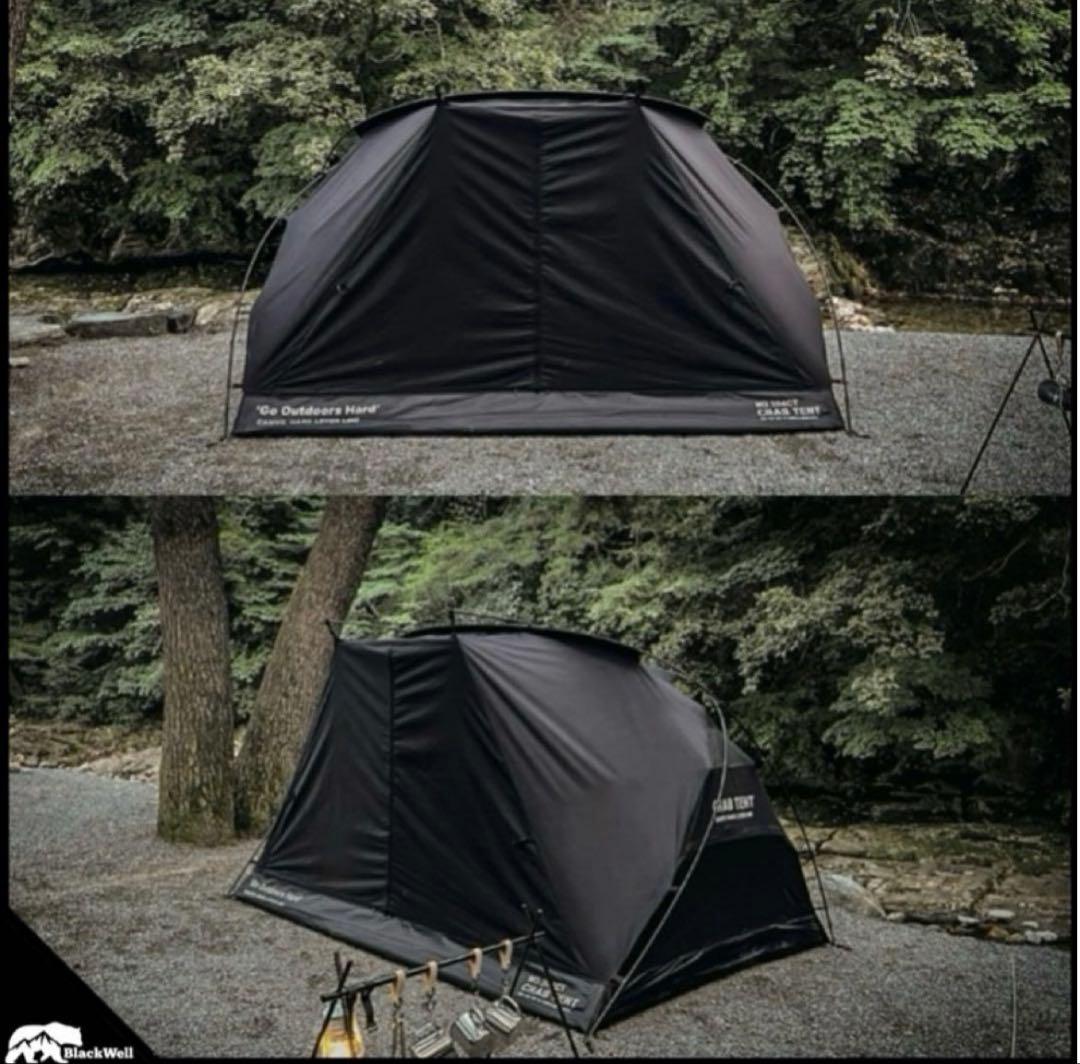 【新品未使用】CAMVIL CRAB TENT FULL SET ブラック４人用