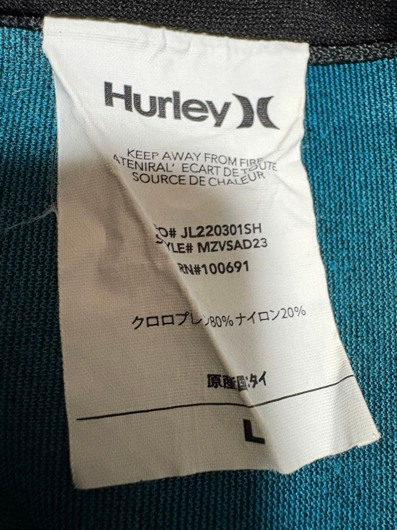◆Hurley◆ウエットスーツ◆袖なし◆ノースリーブ◆L◆