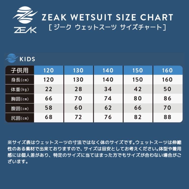 セミドライ ウエットスーツ キッズ用 120