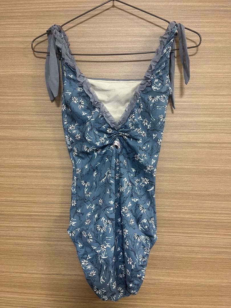 stina レオタード M タイプJ ノースリーブ グレー 小花柄 大人バレエ