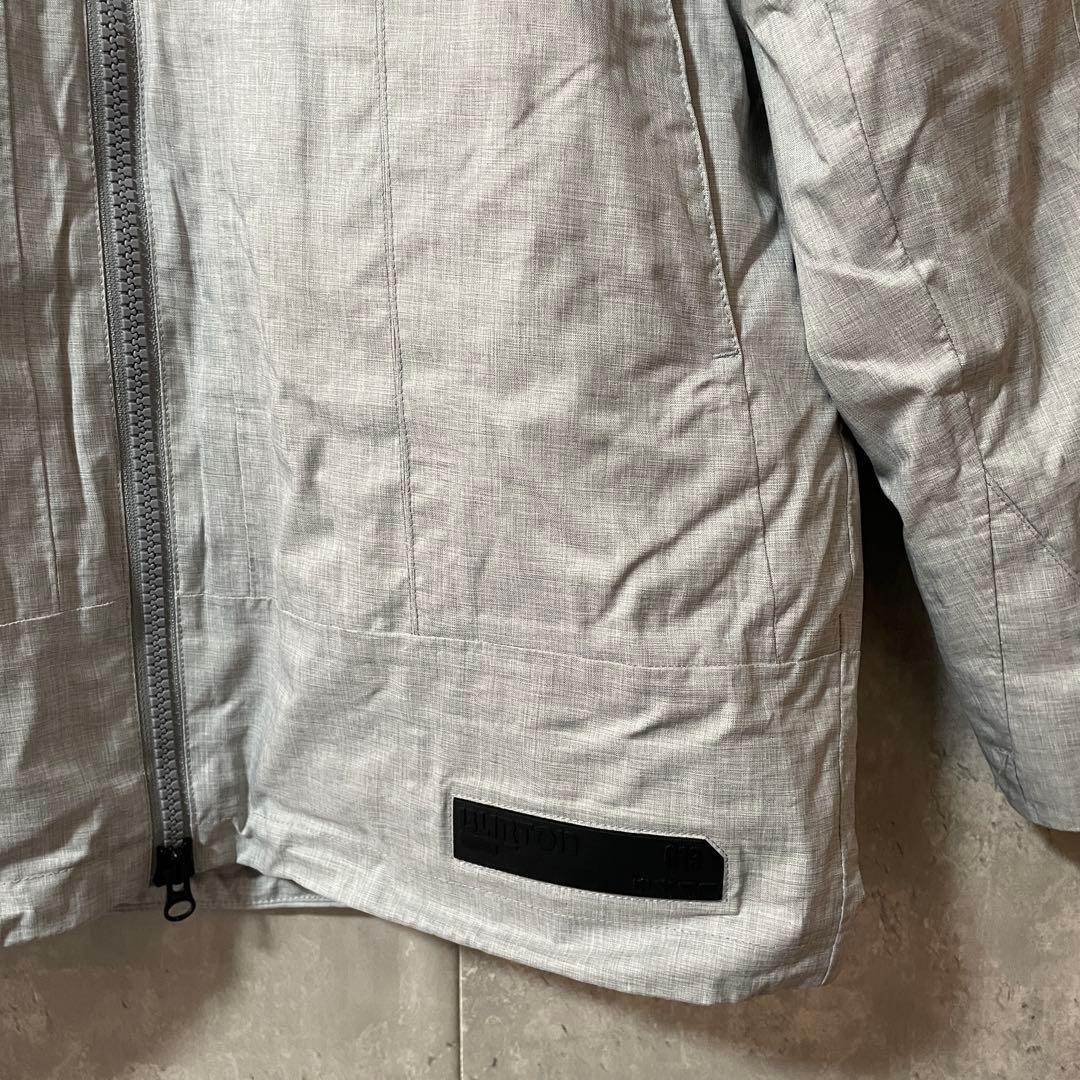 Burtonバートンスキーウェアスノーボードジャケットパーカーフード付白ホワイト