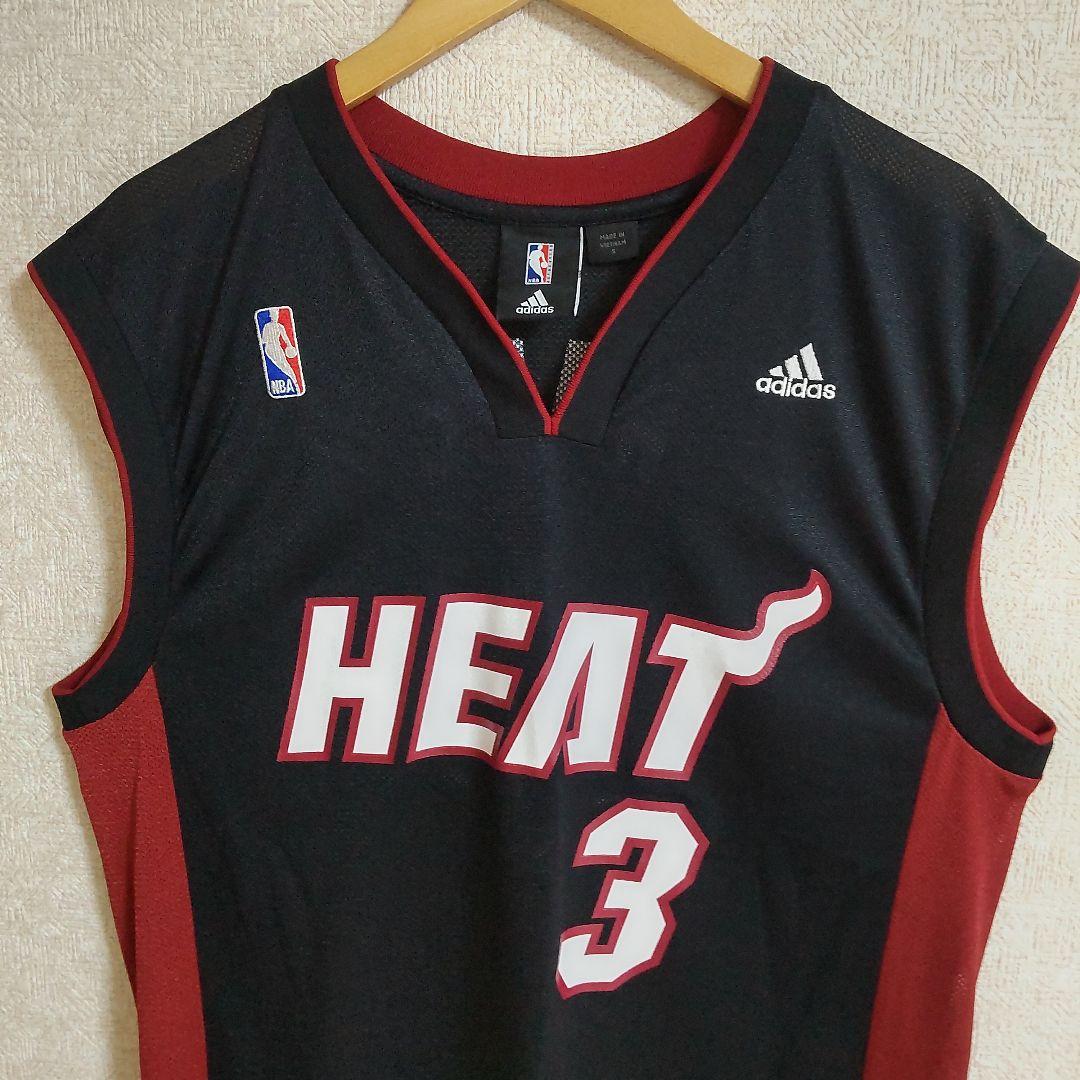 アディダス NBA マイアミヒート ゲームシャツ 3番 ドウェイン ウェイド M