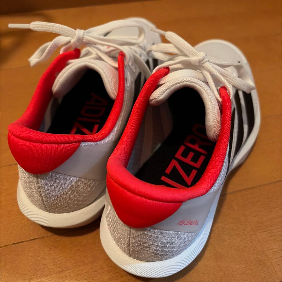 adizero スパイクシューズ ホワイト/レッド/ブラック24cm