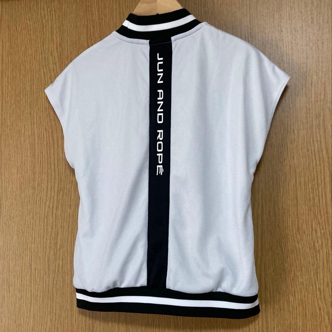未使用に近い☆ ジュンアンドロペ ゴルフ モックネック シャツ 春夏 グレー S