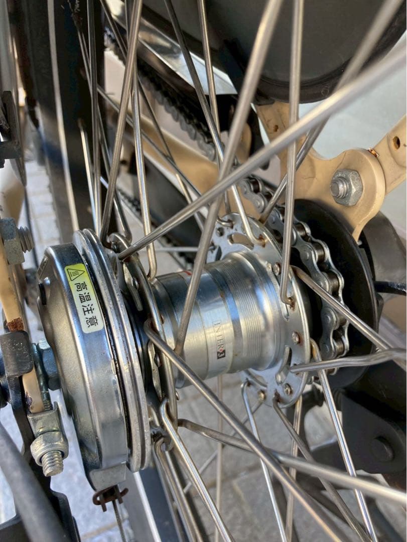 中古電動自転車　ヤマハ Pas babby20インチ ベージュ 横浜 №3676
