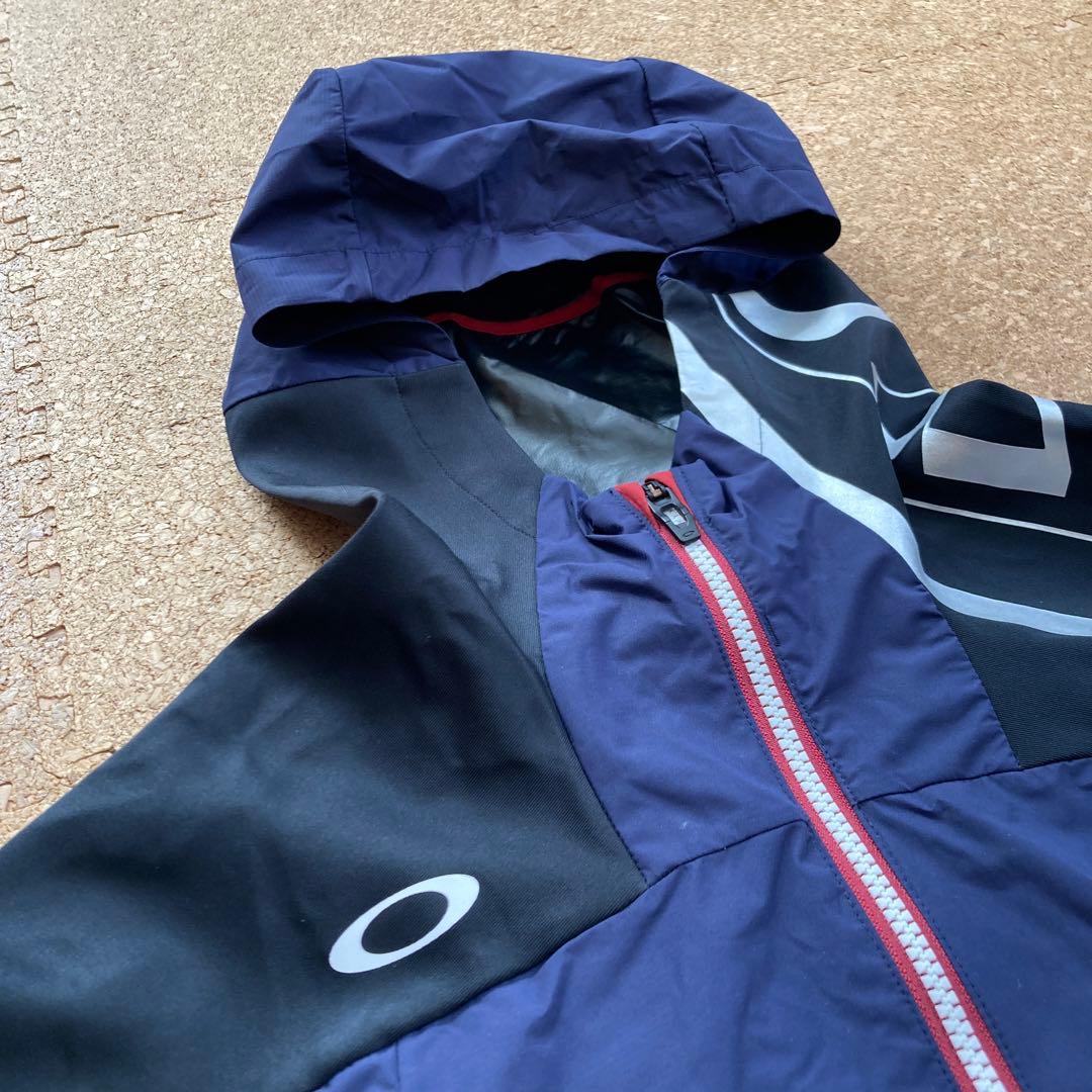 【美品】オークリー Oakley パーカー ウィンドブレーカー Mメンズ 紺黒