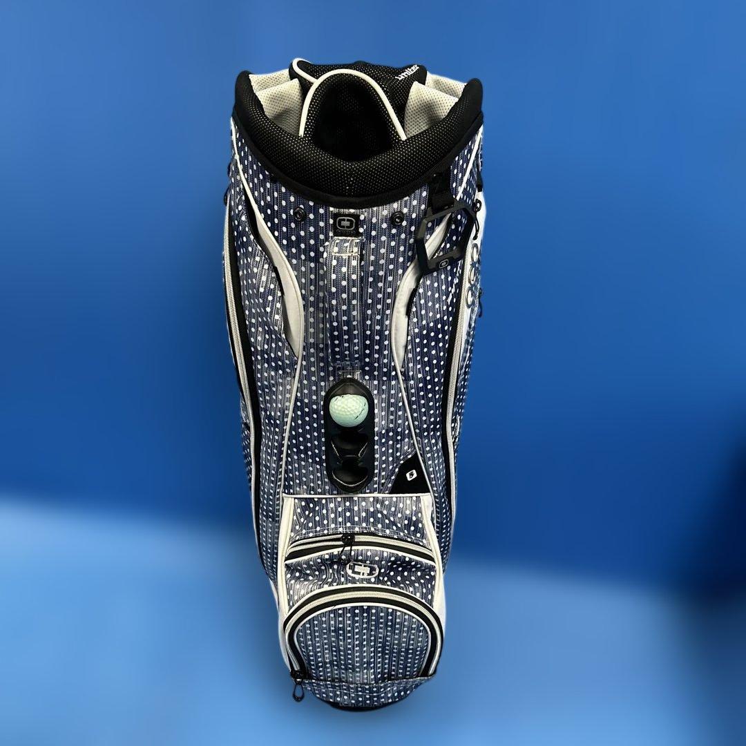 OGIO ゴルフバッグ ネイビー・ホワイト・ドット15分割セパレート