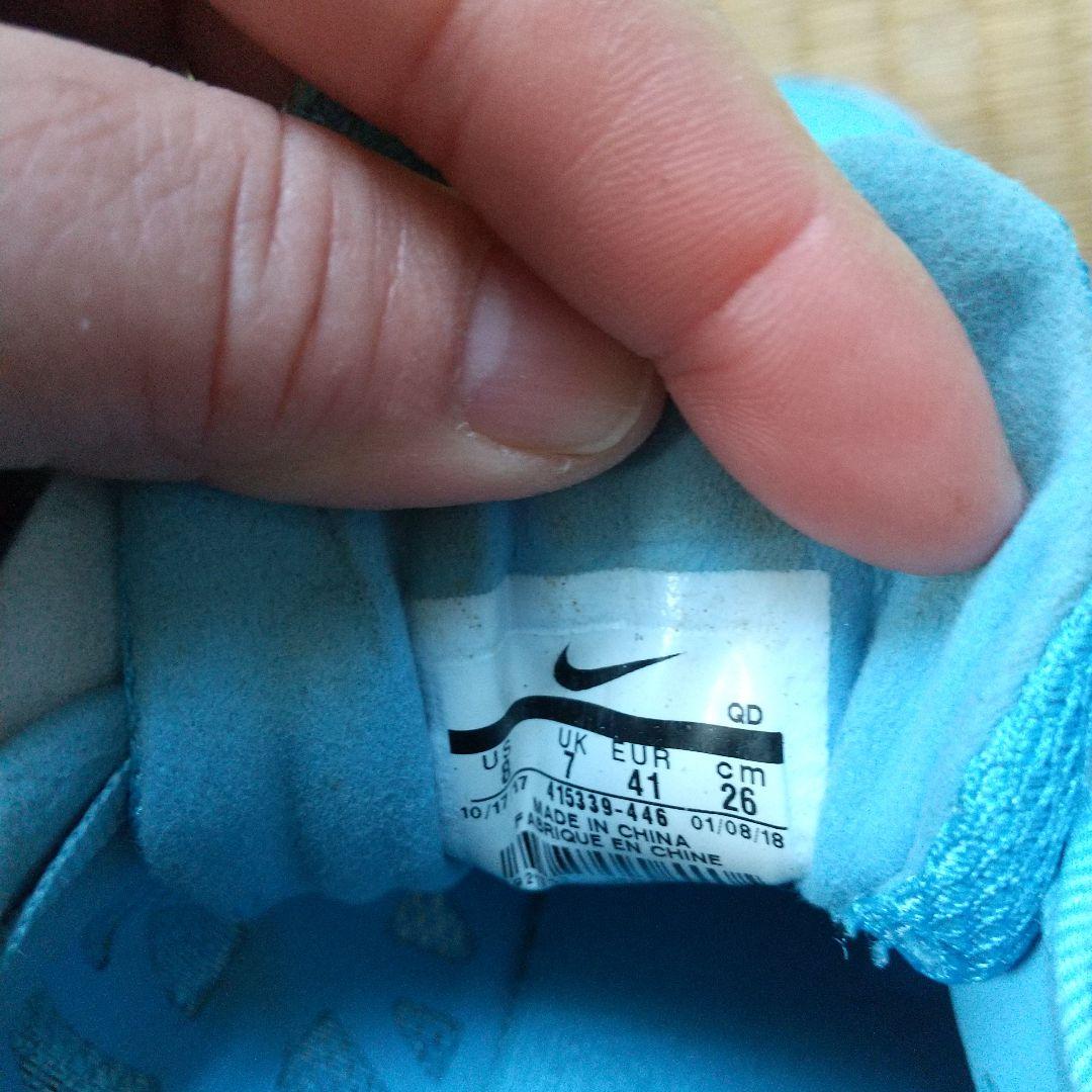 Nike 陸上スパイク26cm ブルー幅跳び用 袋付き