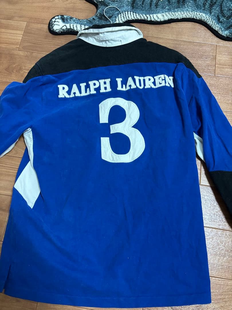 Ralph Lauren ラガーシャツ L 青