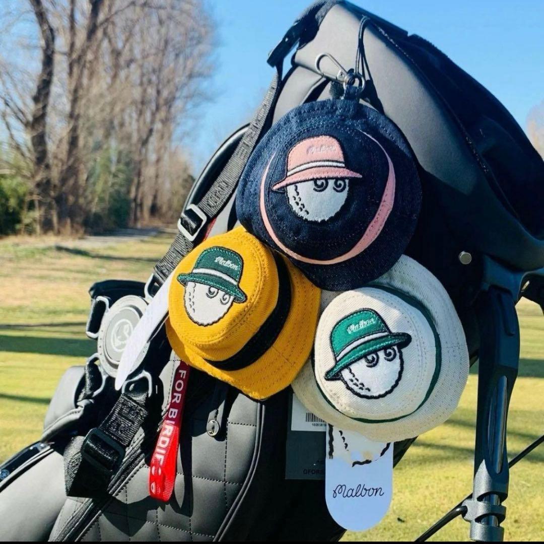 ボールケース　緑　マルボンゴルフ MALBON GOLF キーホルダー