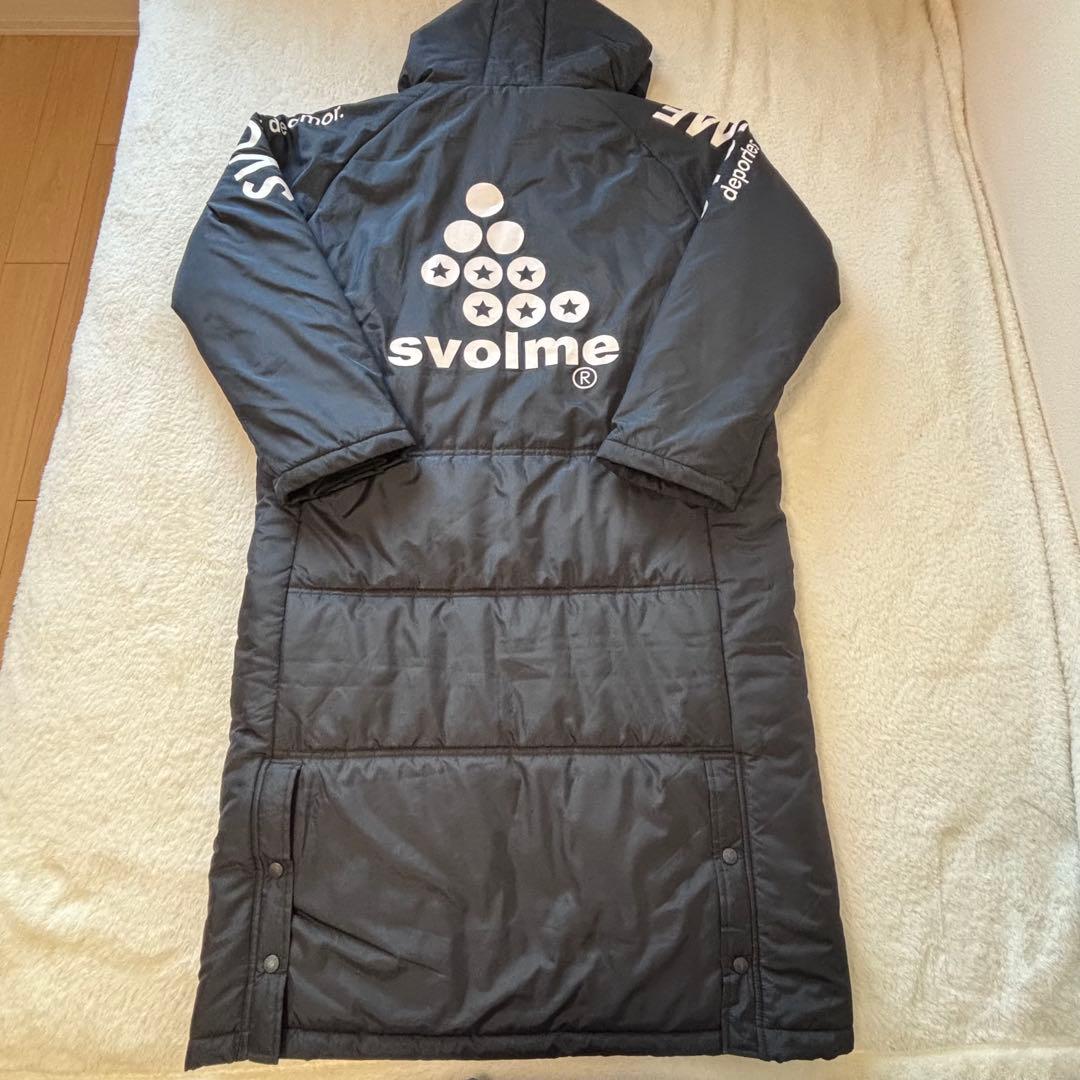 【極美品】SVOLME スボルメ　フード付きロングベンチコート　黒　Mサイズ