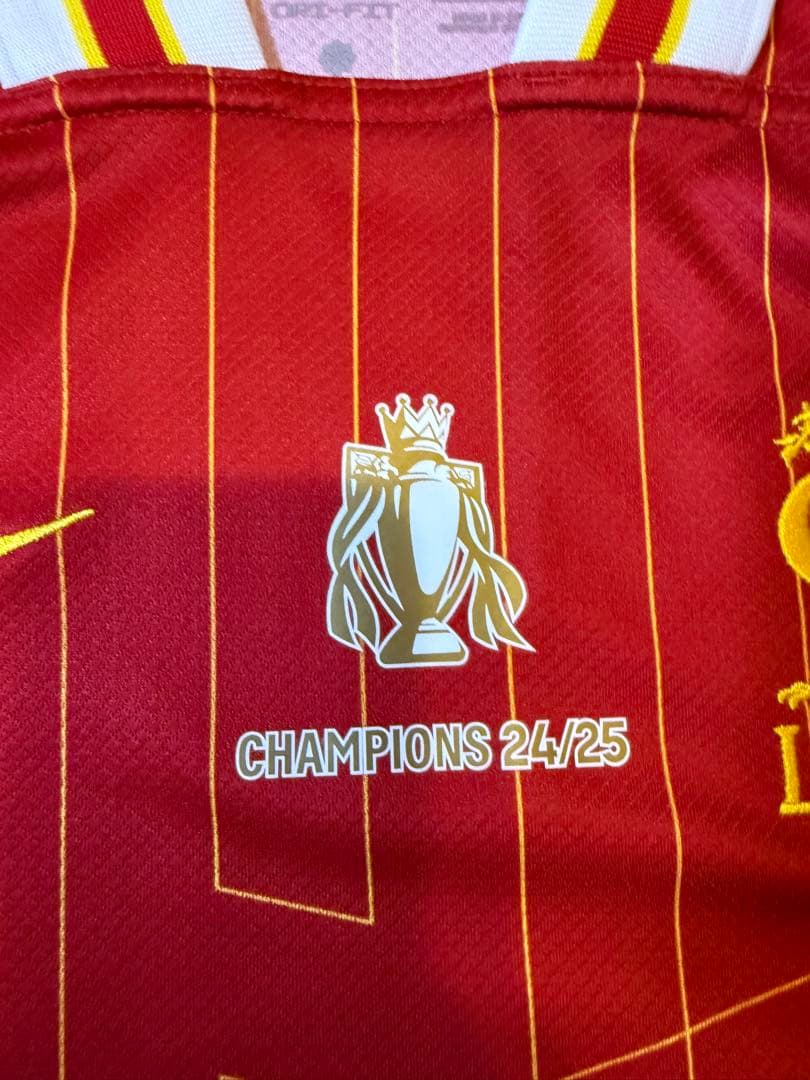 サッカーユニフォームリバプールプレミア24-25優勝ユニフォーム 希少‼️ 正規品