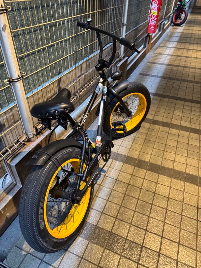 BRONX 自転車 黒/黄 太タイヤ