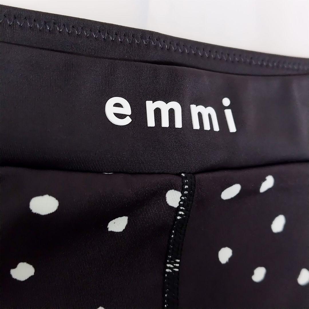 0≪現行品≫emmi yoga ドット柄レギンス 黒＊ヨガウェア バレエ ダンス