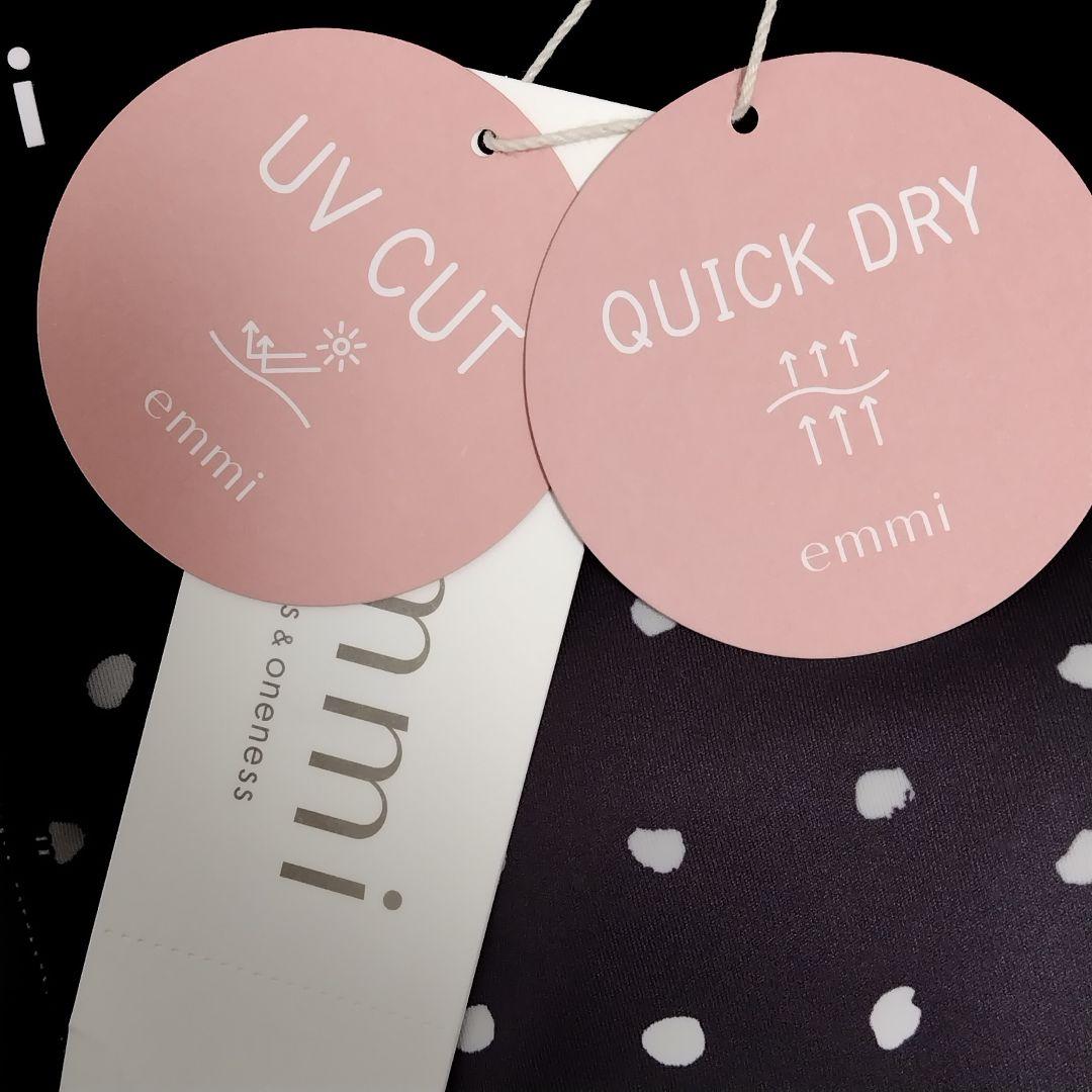 0≪現行品≫emmi yoga ドット柄レギンス 黒＊ヨガウェア バレエ ダンス