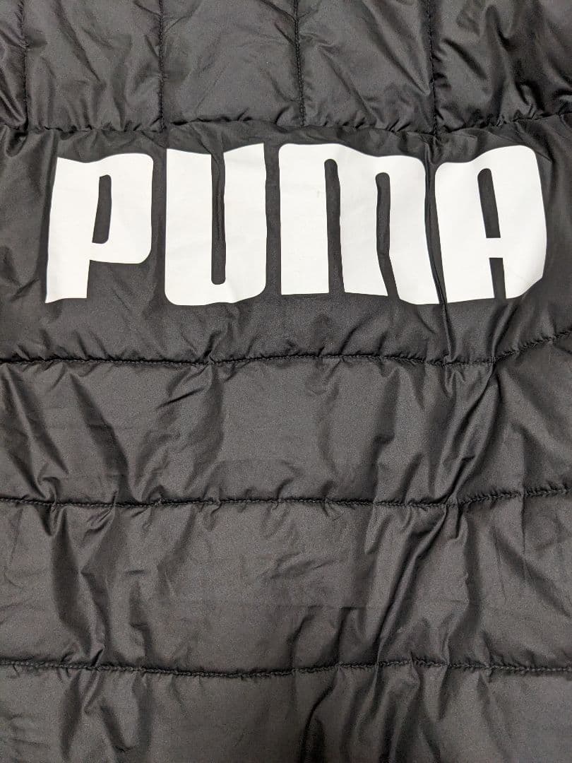 PUMA ダウンコート ロング ベンチコート フード付き ブラック 大きいサイズ