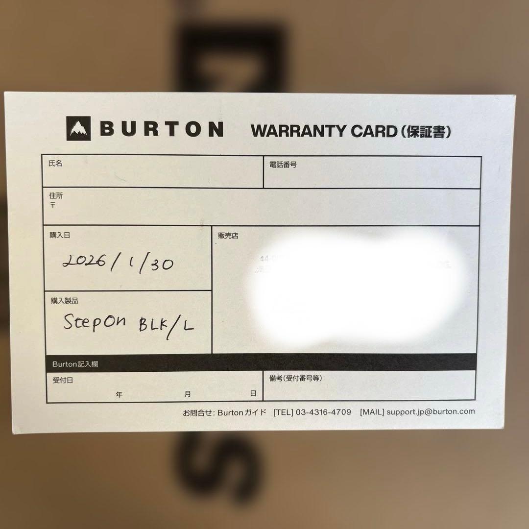 【新品】【未使用】【保証書あり】Burton StepOn ビンディング L