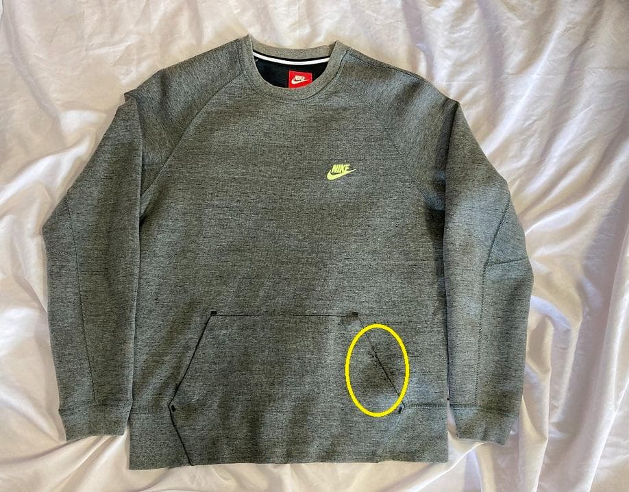 古着☆NIKE テックフリース セットアップ Lサイズ グレー 上下 イエロー