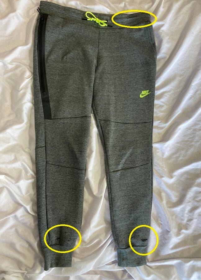 古着☆NIKE テックフリース セットアップ Lサイズ グレー 上下 イエロー