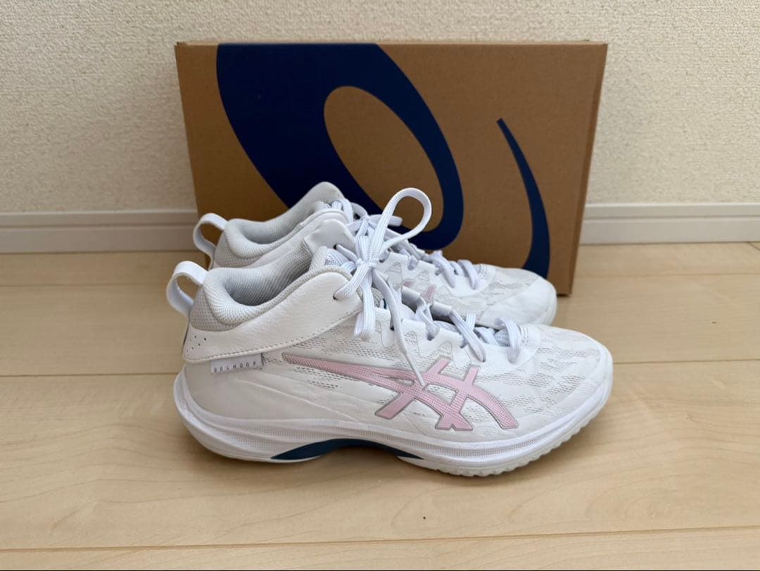 asics ゲルフープv17バスケットボールシューズ 女性用 ホワイト/ピンク