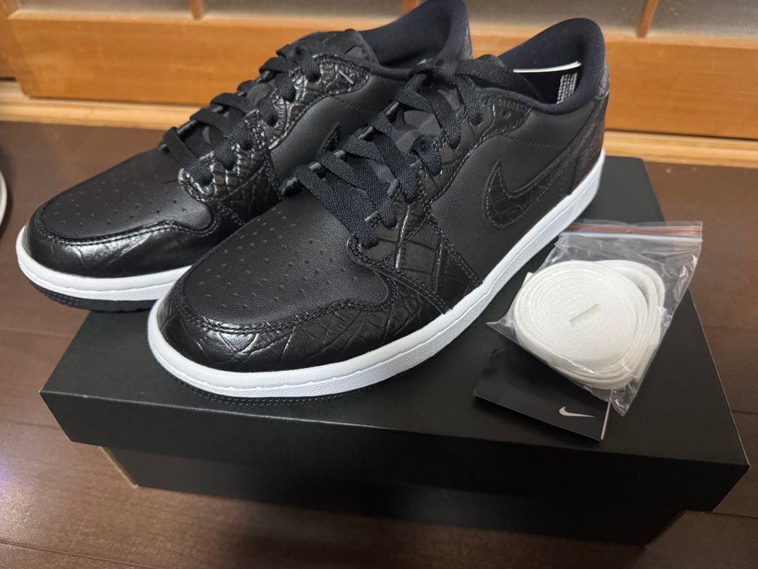 Nike Air Jordan 1 Low G 26.5cm 黒　クロコ柄