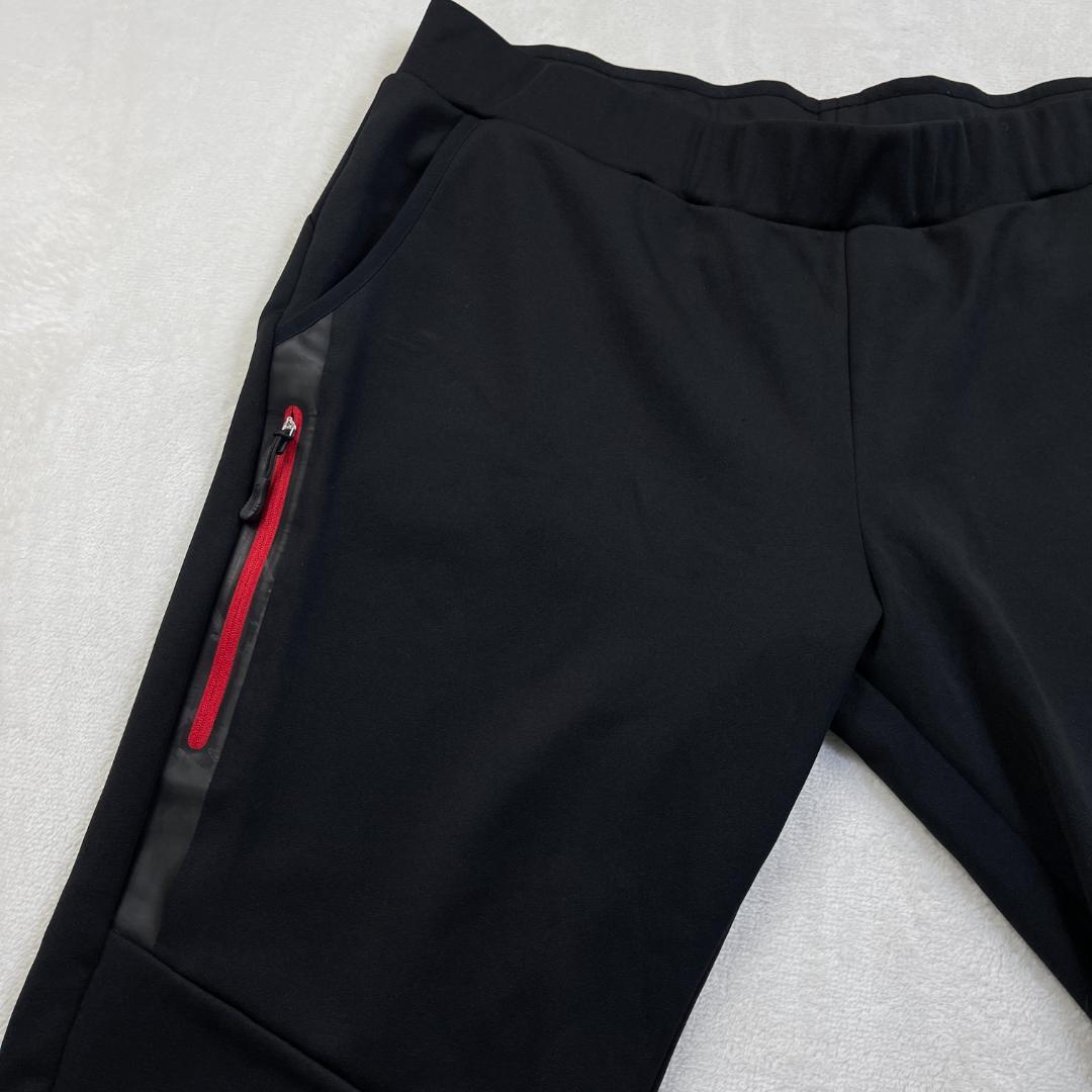 大きいサイズ　Gamakatsu　裏起毛フィッシングパンツ　ブラック