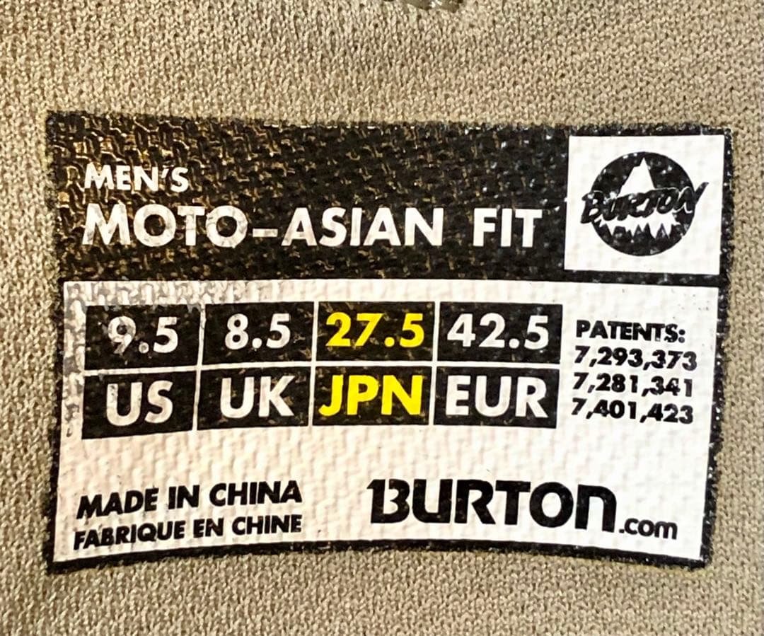 バートン MOTO モト アジアン Fit　27.5 ブーツ　ワイド　底値です