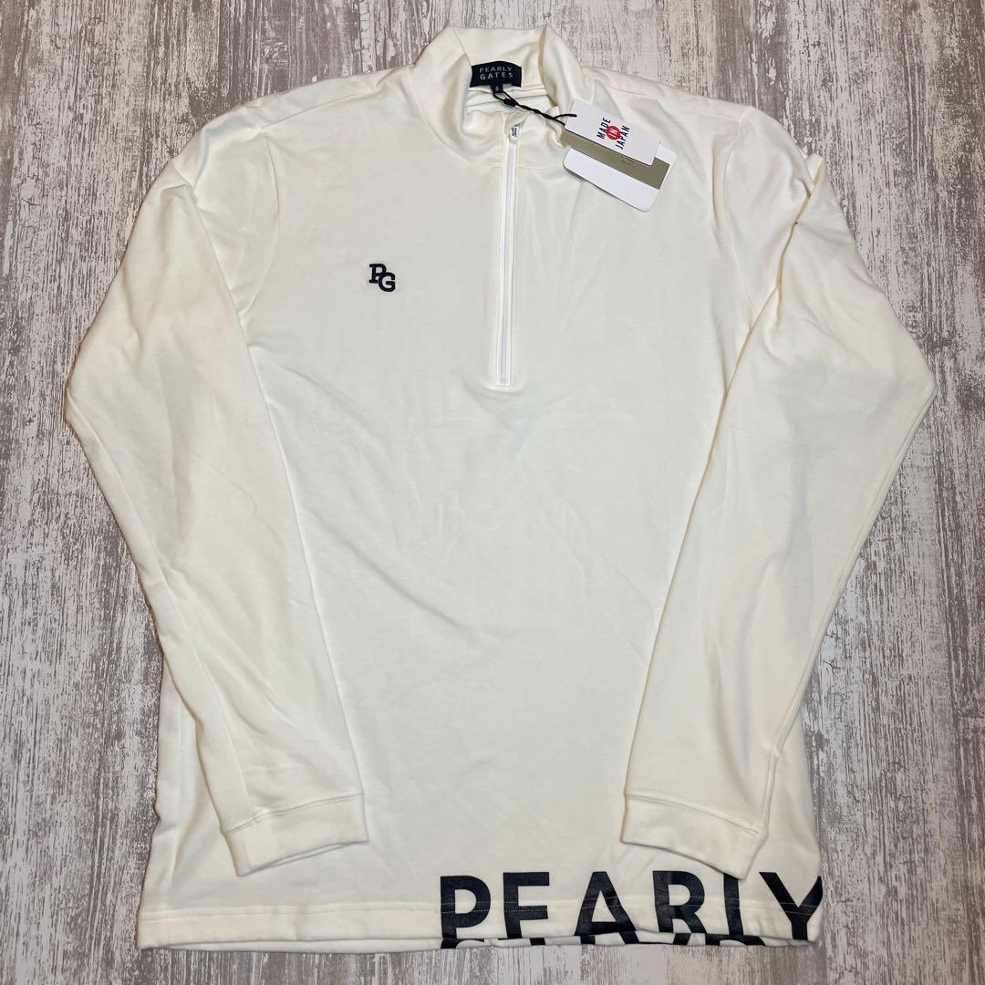 PEARLY GATES 長袖ハーフジップカットソー サイズ6 ホワイト