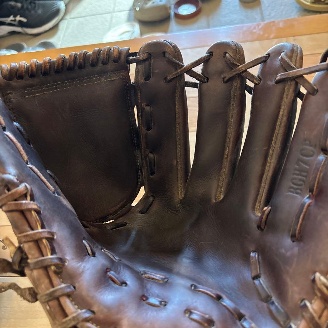 アシックスゴールドステージ硬式野球グローブ ブラウン レザー