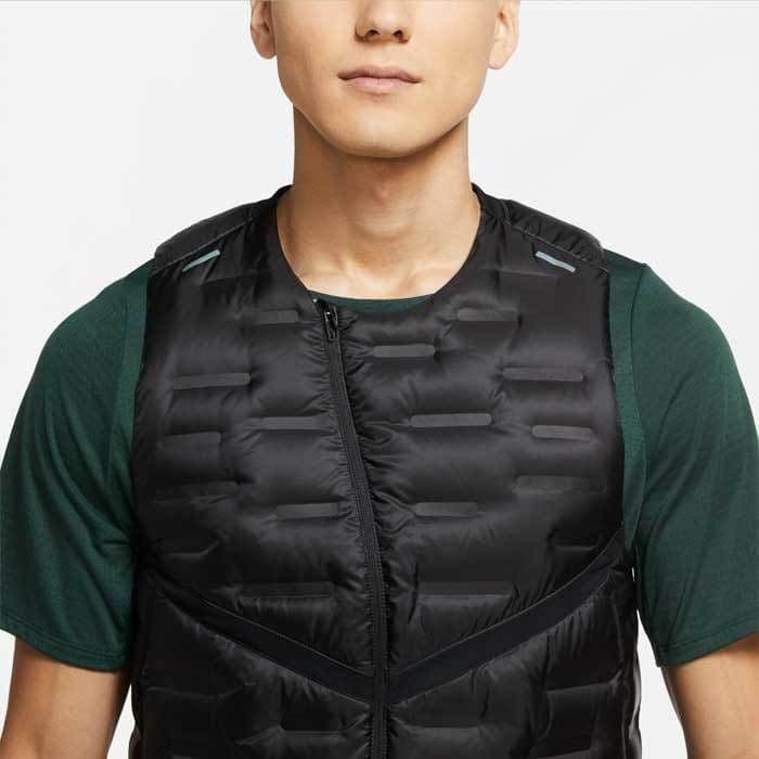 最後 XL ナイキ エアロロフト ダウンベスト 定価2万 ランニング ゴルフ 黒