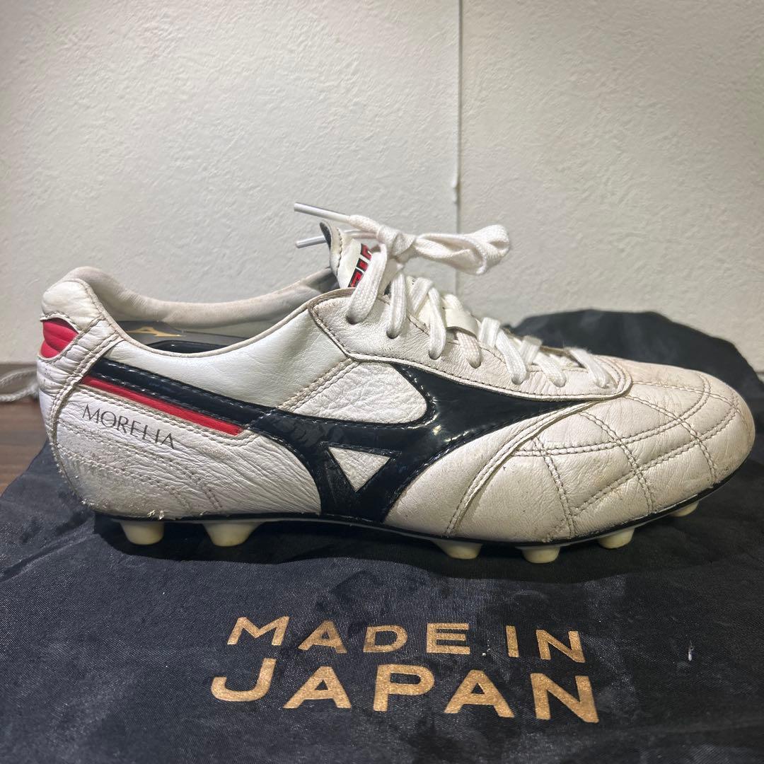ミズノ モレリア II JAPAN/クロスステッチ(ホワイト×ブラック)24cm