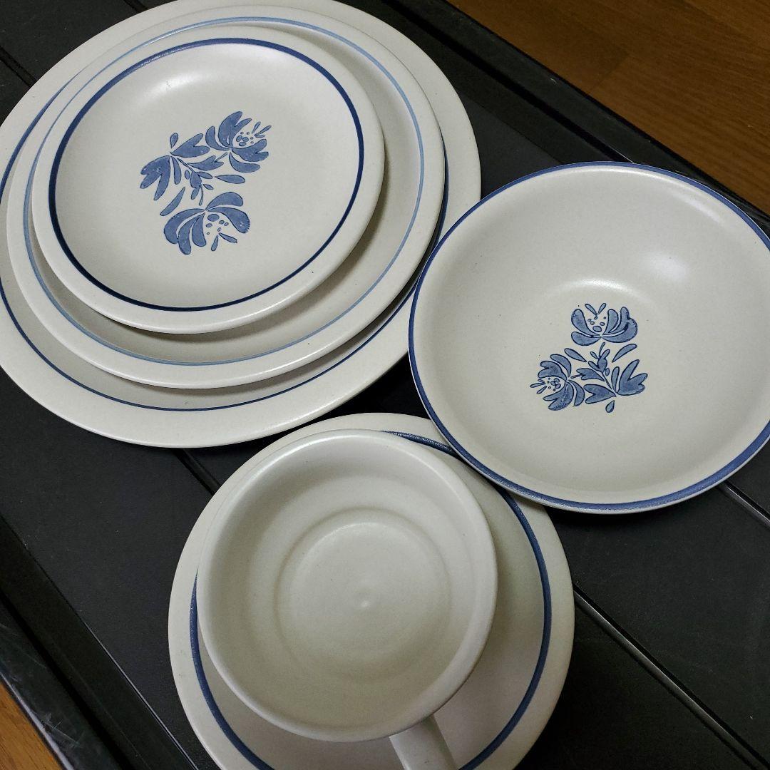 青い花柄の食器PFALTZGRAFF 6点セット
