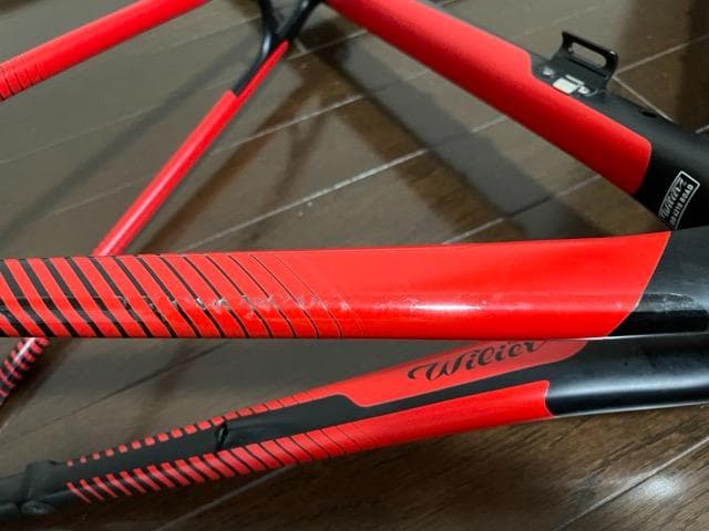 wilier zerosl size sフレームブラック/レッドセラミックBB付