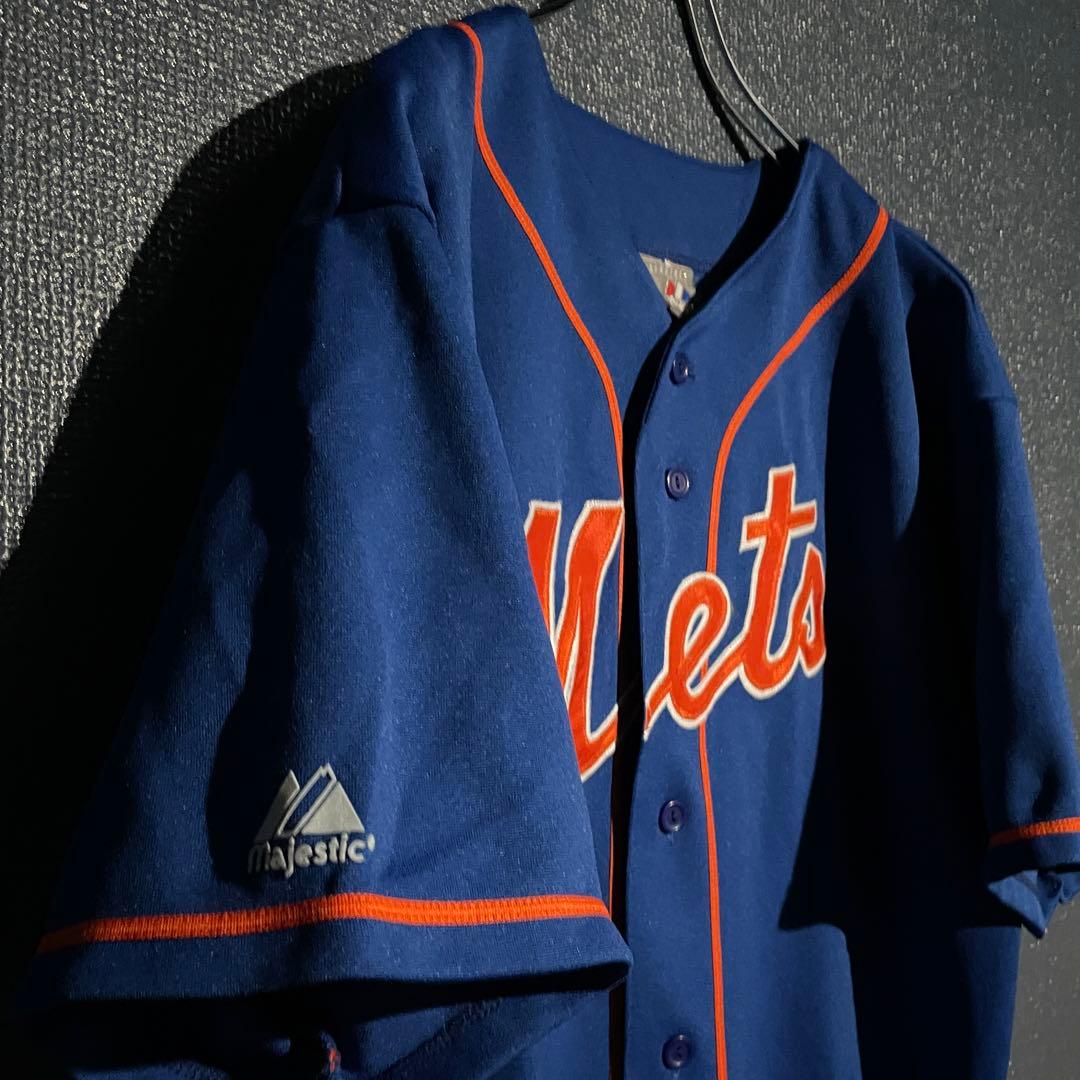 Majestic Mets メッツ　ベースボールシャツ　90’s ゲームシャツ