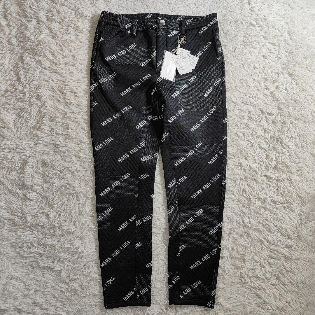 新品タグMARK&LONA マーク&ロナ 総柄ハイブリッドパンツ 50 黒 XL