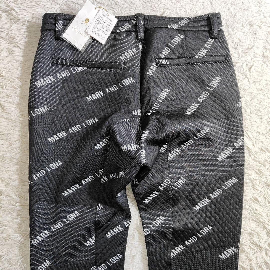 新品タグMARK&LONA マーク&ロナ 総柄ハイブリッドパンツ 50 黒 XL