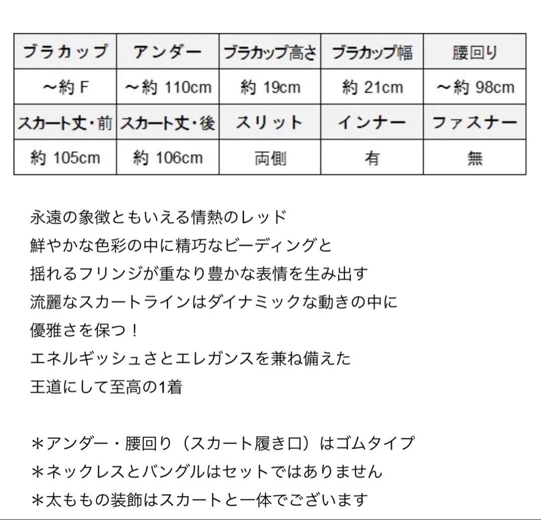 新品‼️エジプト製yasser真紅の豪華で素晴らしいベリーダンス衣装今年3月到着‼️