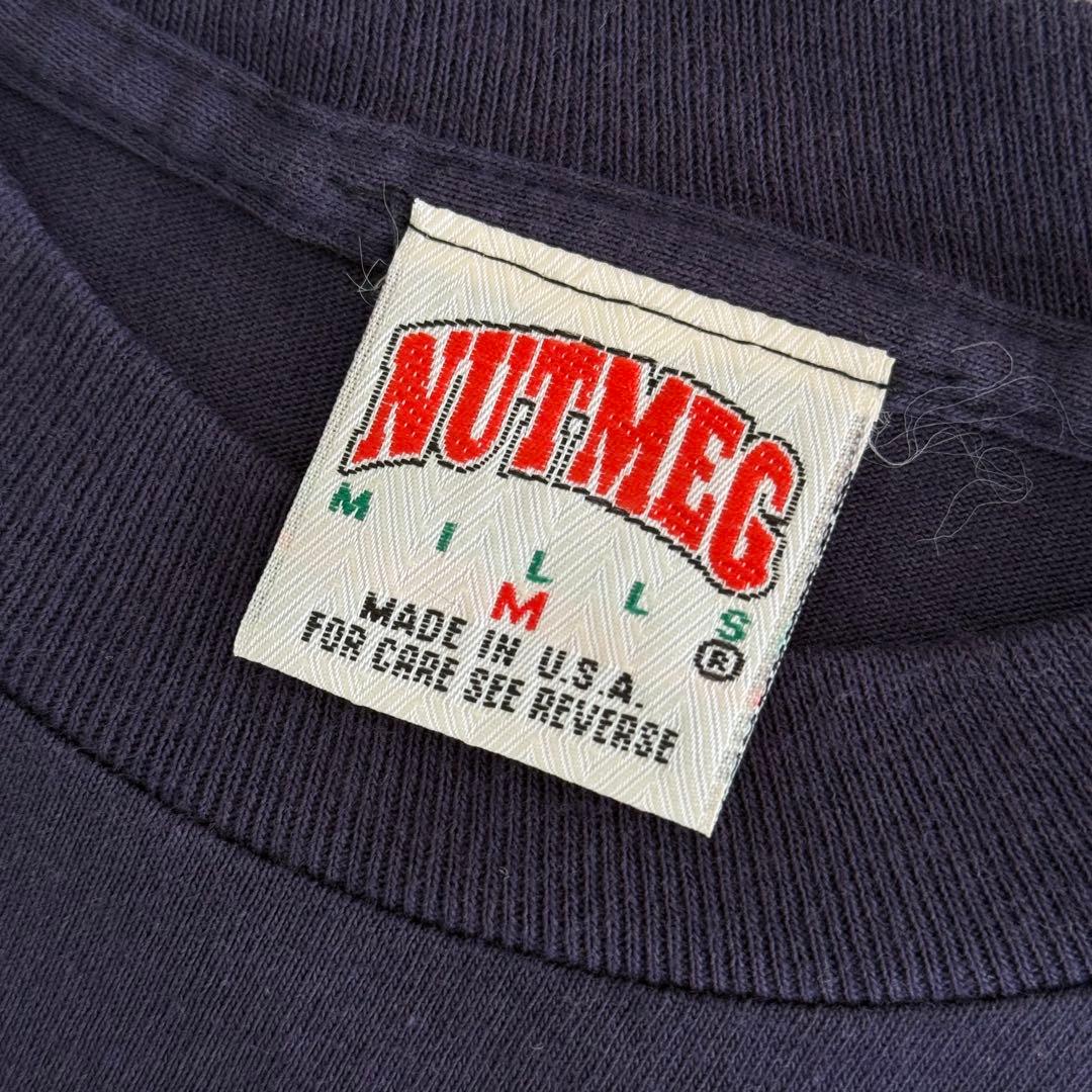 90s ナツメグ ニューヨーク・ヤンキース プリントTシャツ ネイビー M