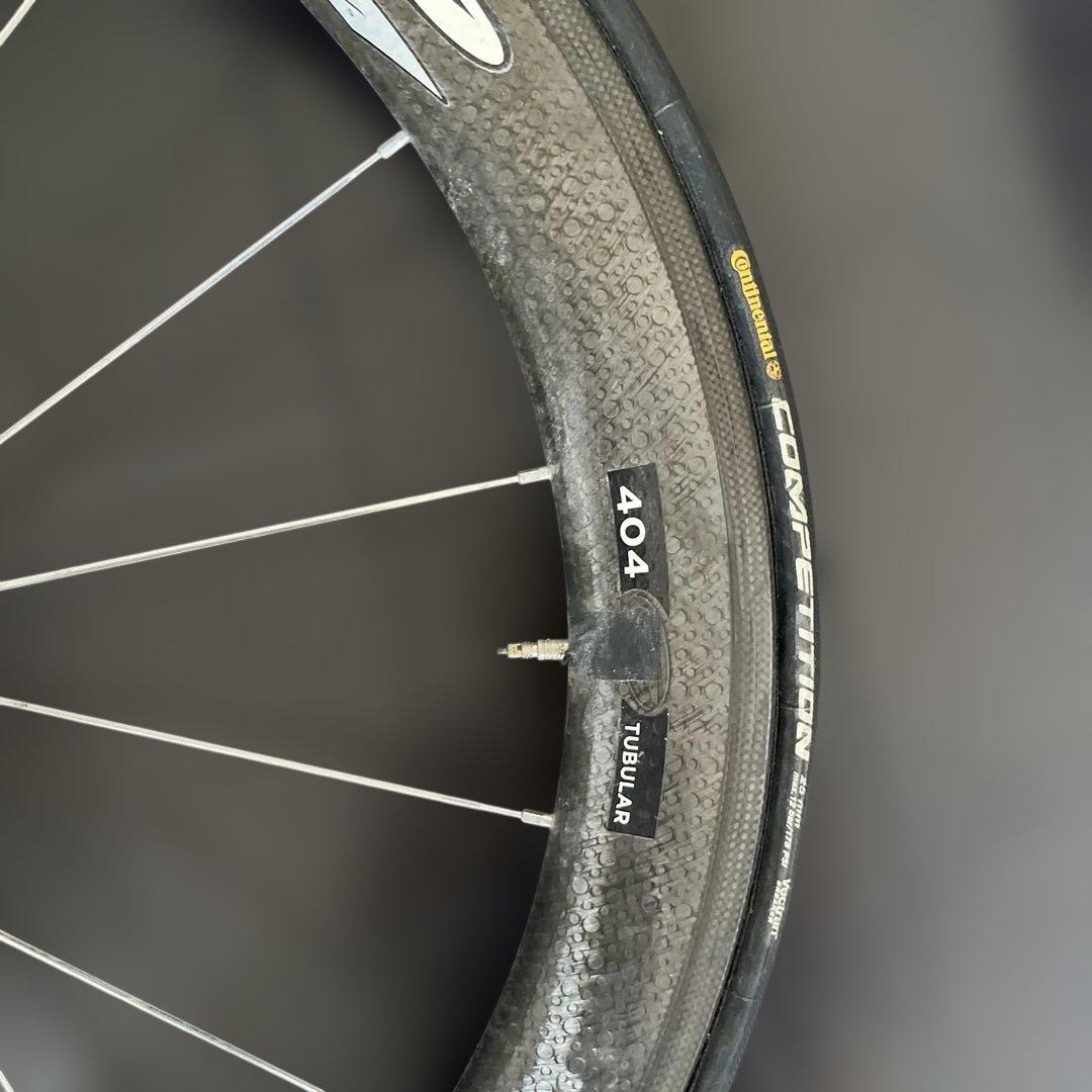 ZIPP 404 700cカーボン チューブラー ホイールセット シマノ 10S