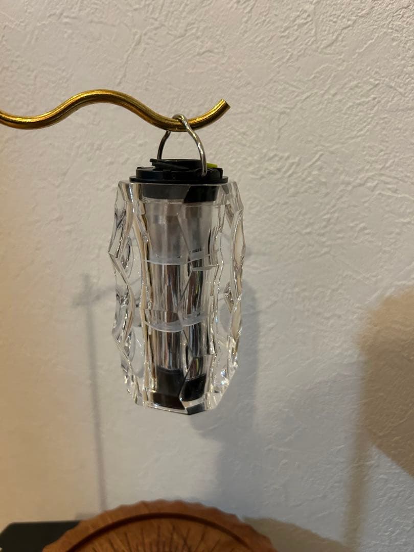 ランタンシェード　クリスタル　LEDライト付　ゴールゼロ用
