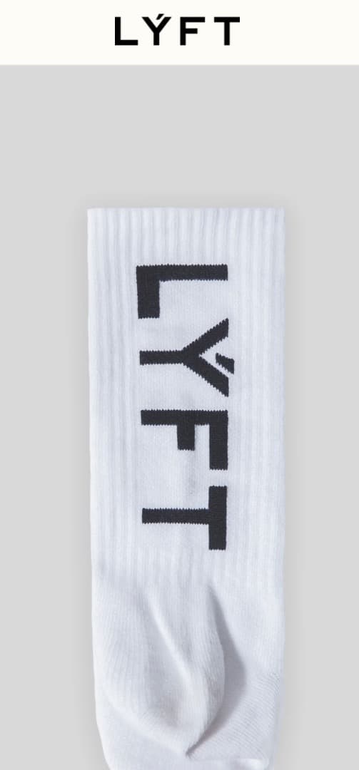 【新品未使用】Calf LÝFT Logo Socks - 黒＆白 3足セット