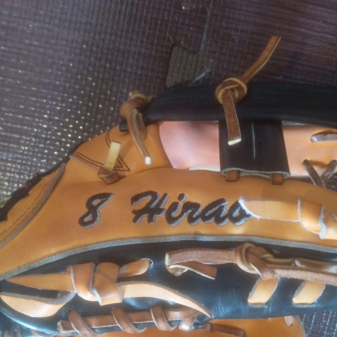 【プロ野球選手支給品】Wilson 硬式野球グローブ オレンジ/黒 8インチ