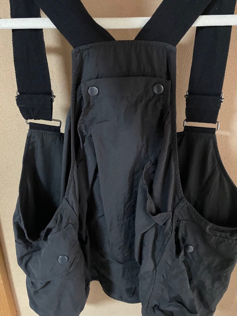 BEAMS BOY サスペンダー付きベスト　ブラック　フィッシングベスト
