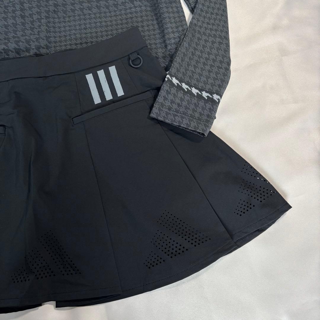 新品adidas ゴルフ　PRIMEKNIT襟付きニット　パンチングスカート