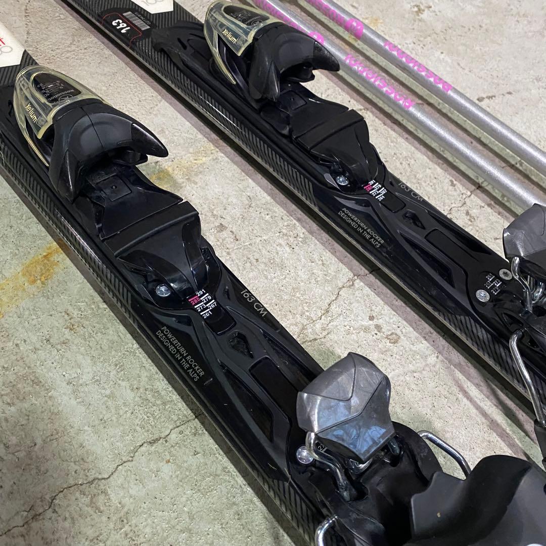 ロシニョール　パシュート100 163cm スキー板　ビンディング　ストック付