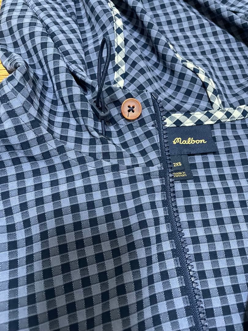 adidas × MALBON GOLF ギンガムチェックアノラックフーディー